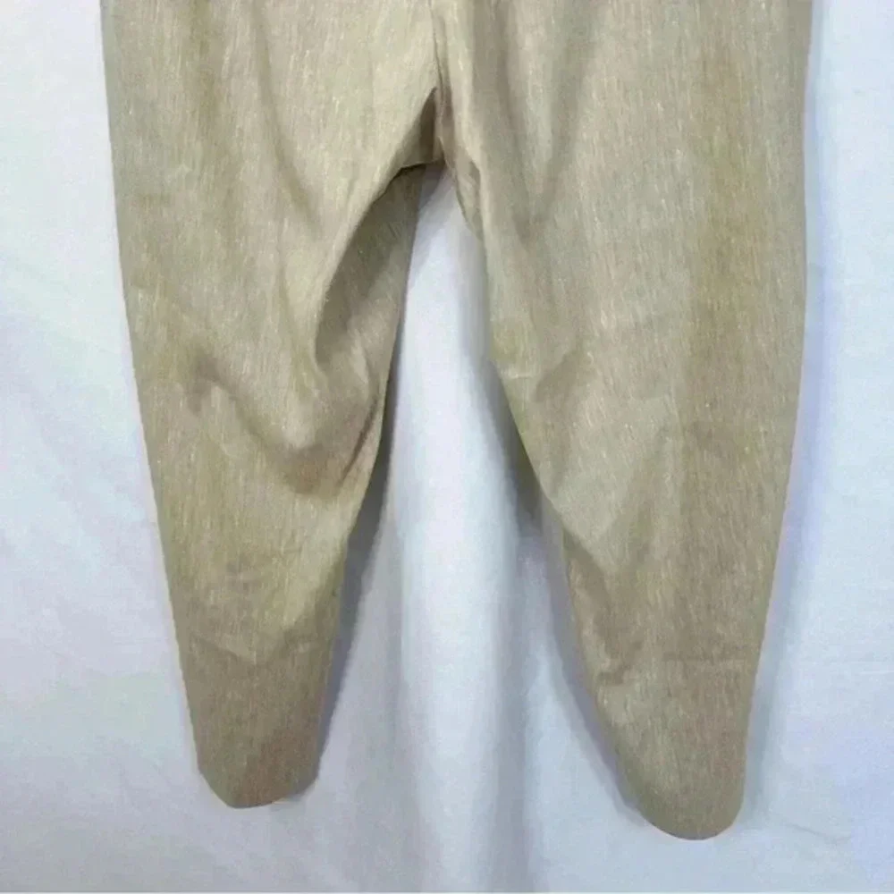J. Jill Womens Pants Beige Size Large Linen Stretch Pull On Linen Blend‎